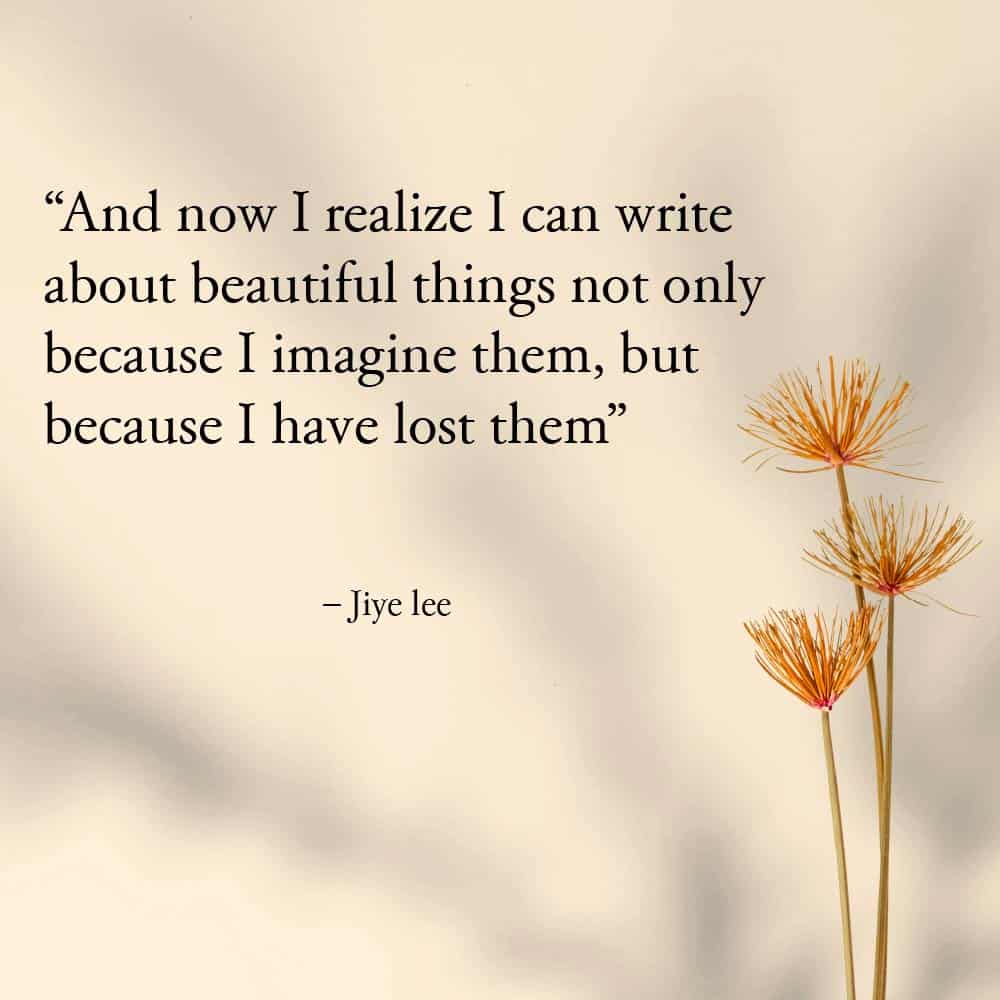write about beautiful things