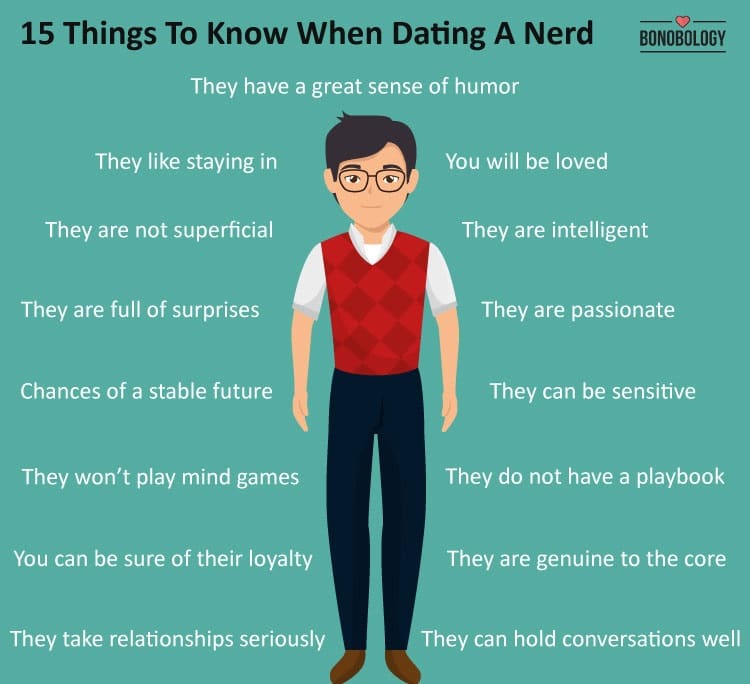infographic on things to know when dating a nerd