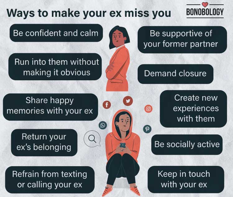infographic on how to make your ex miss you