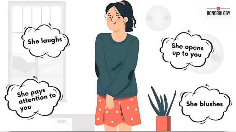 signs a shy girl has crush on you