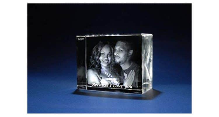 Personalized engraved photo crystal