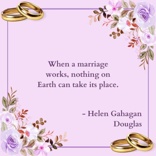 When a marriage works, nothing on Earth can take its place