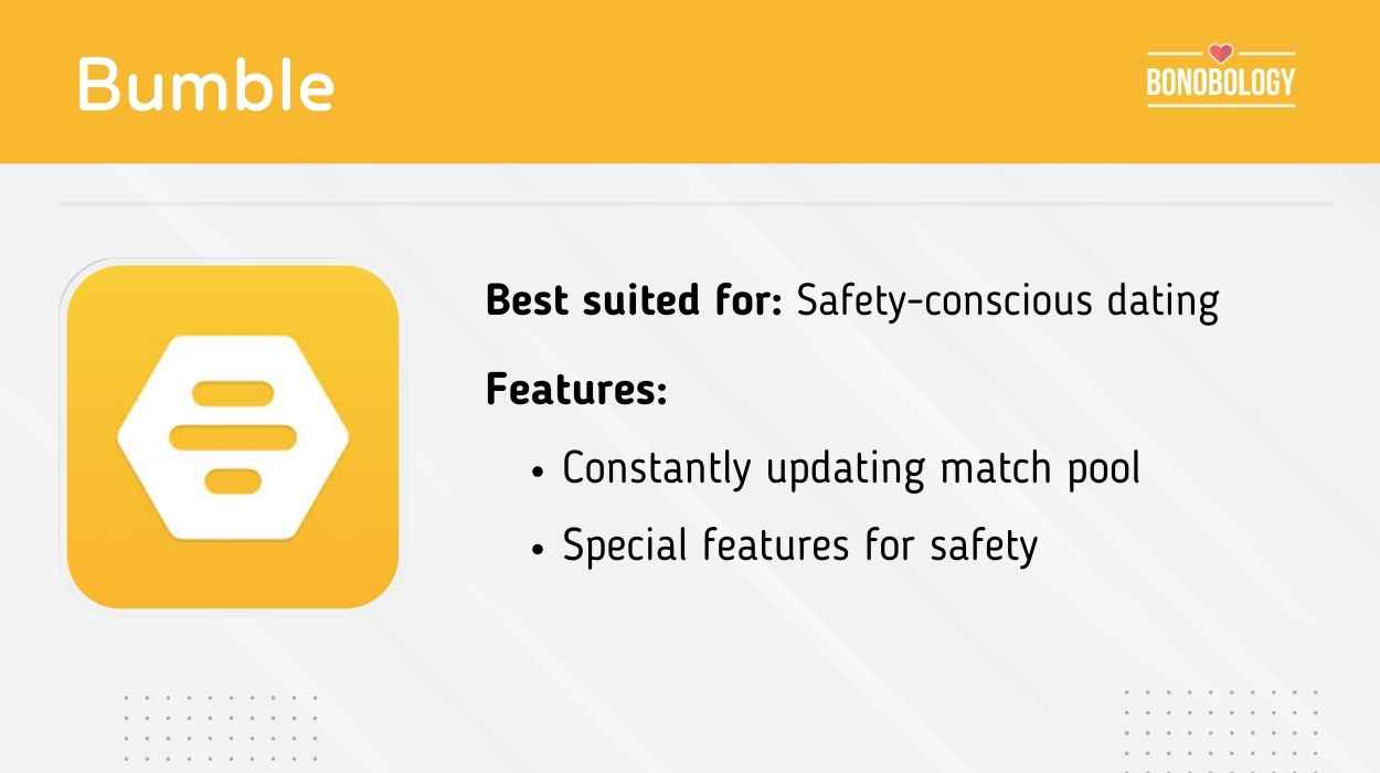 Best-Dating-Apps-For-College-Students-3 infographic on Bumble