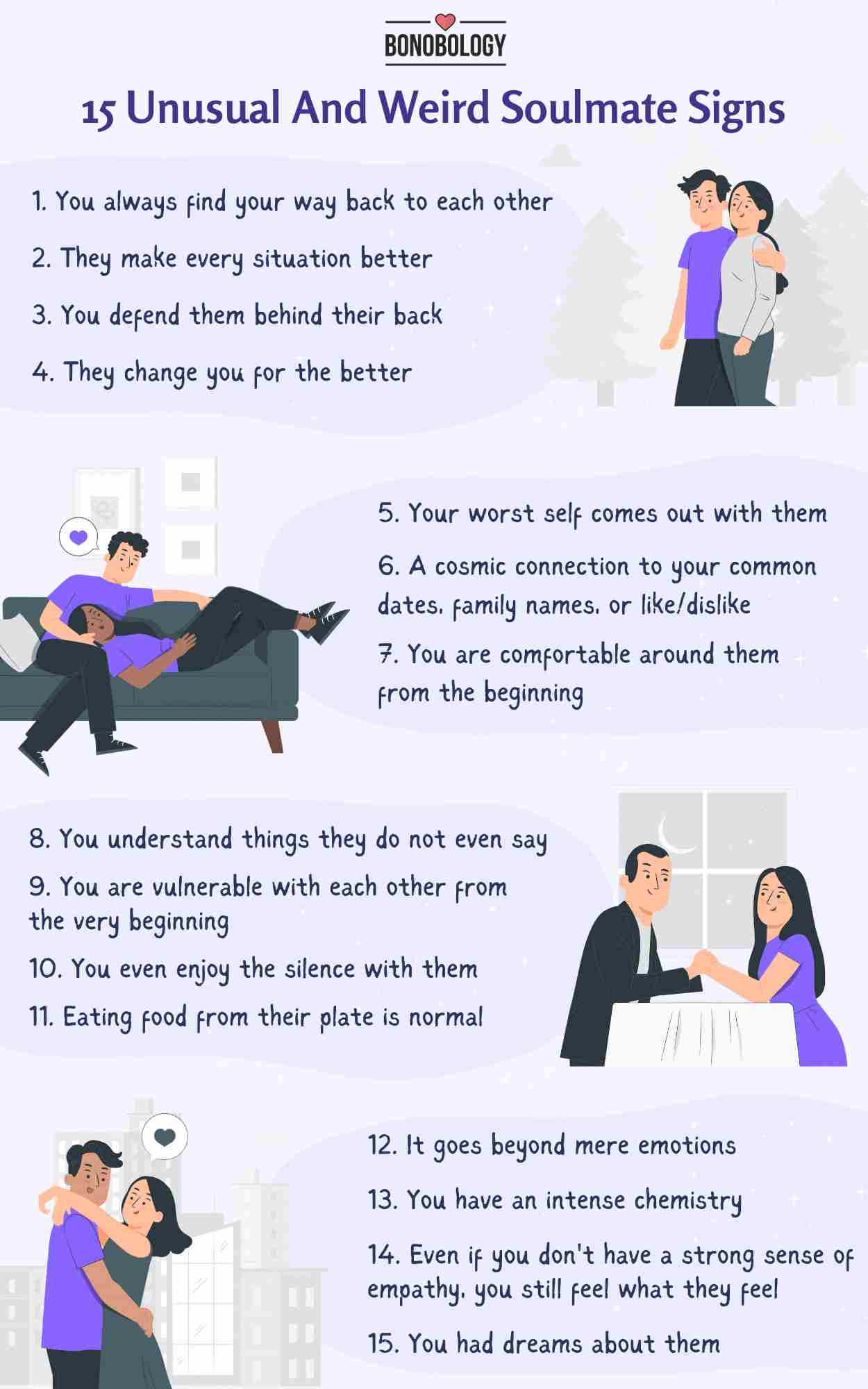 infographic on weird soulmate signs