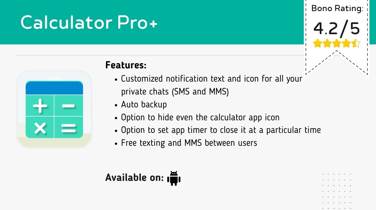 Calculator Pro+ cheating app