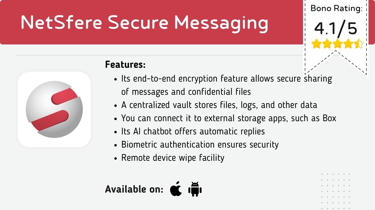 NetSfere Secure Messaging app