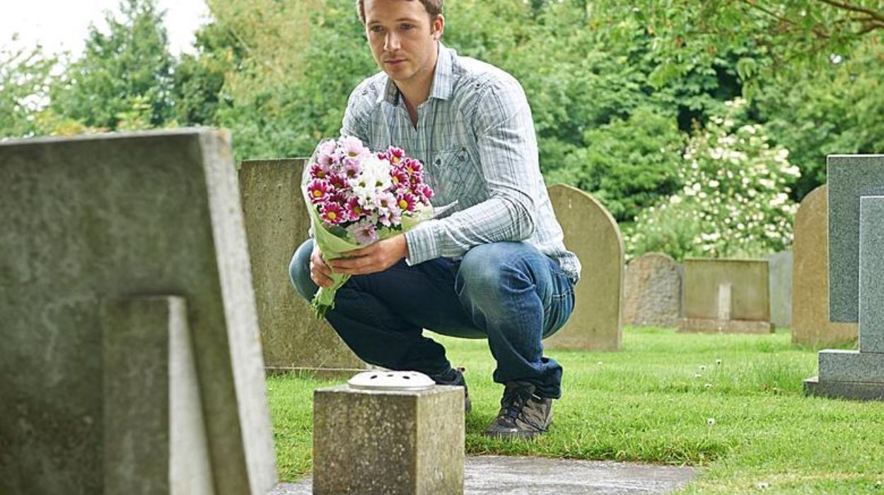 he's still in love with his dead wife