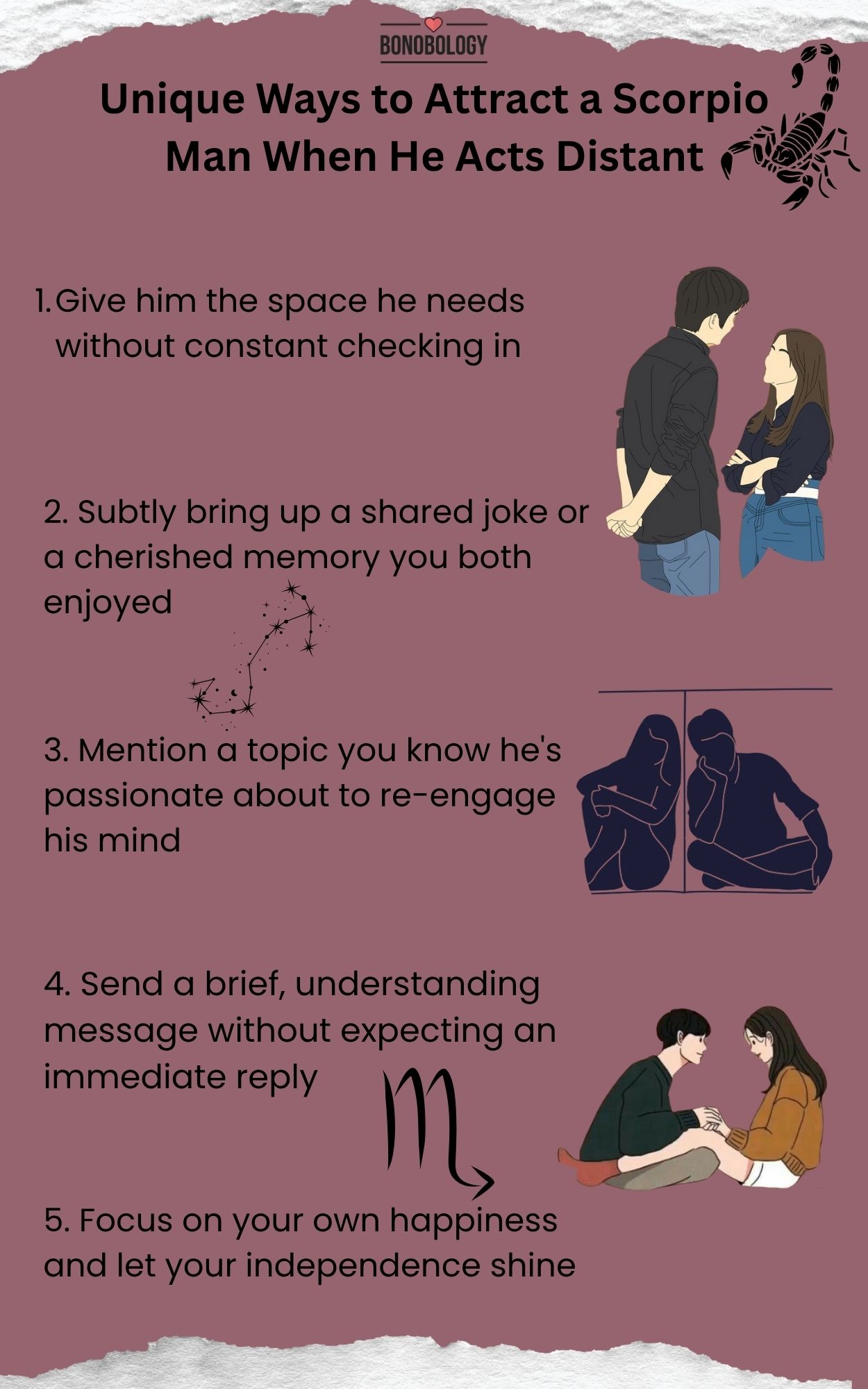 Infographic on Ways to Attract a Scorpio Man