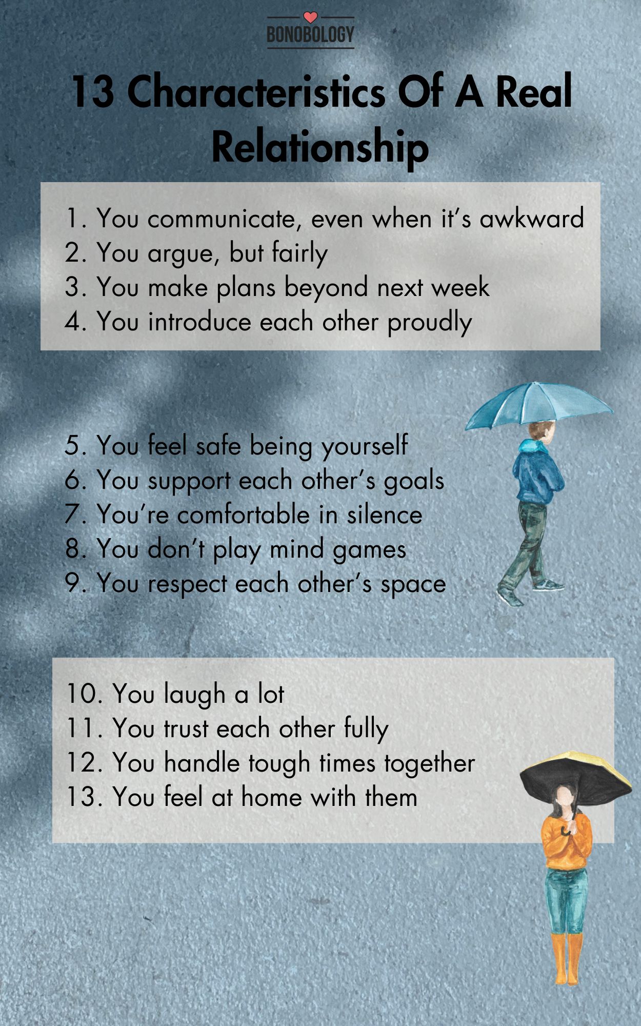 infographic on what is a real relationship