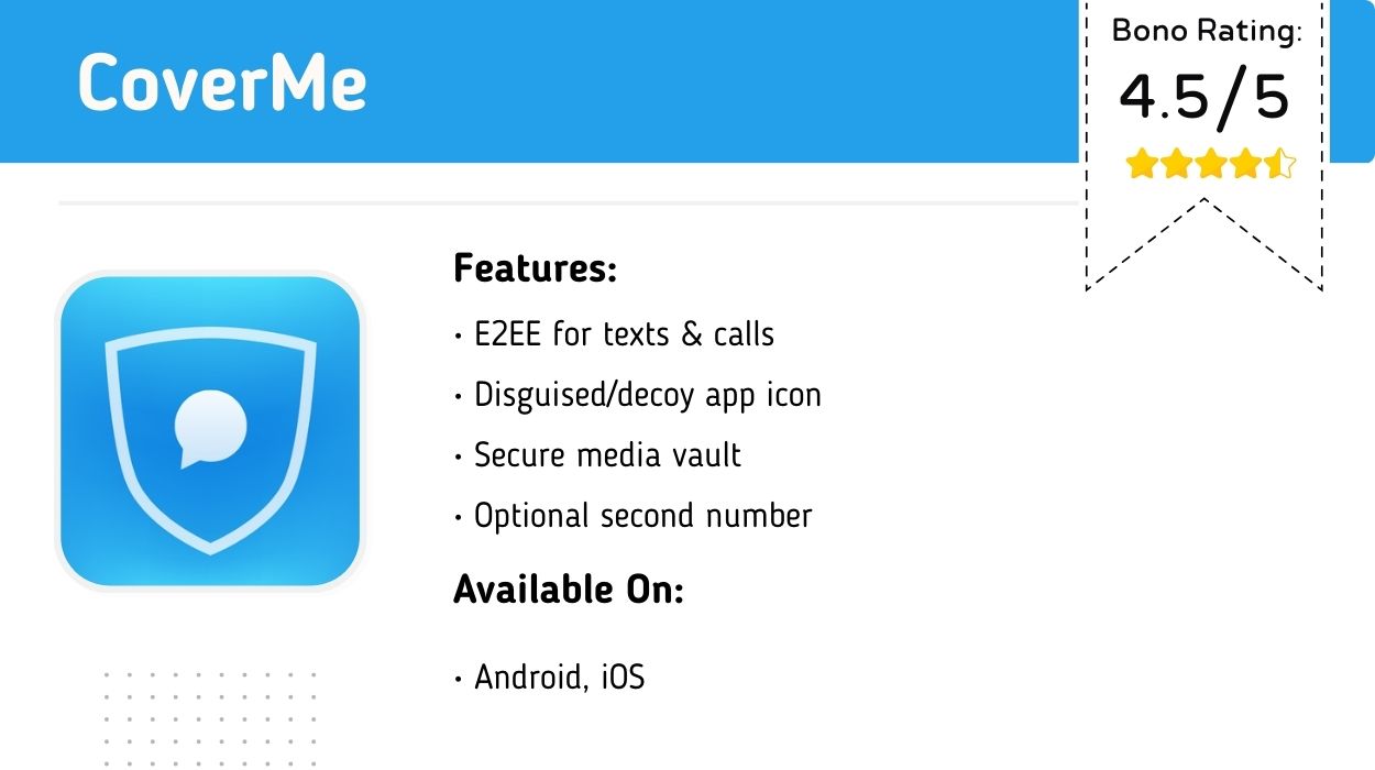 CoverMe_ Vault and disguised messaging