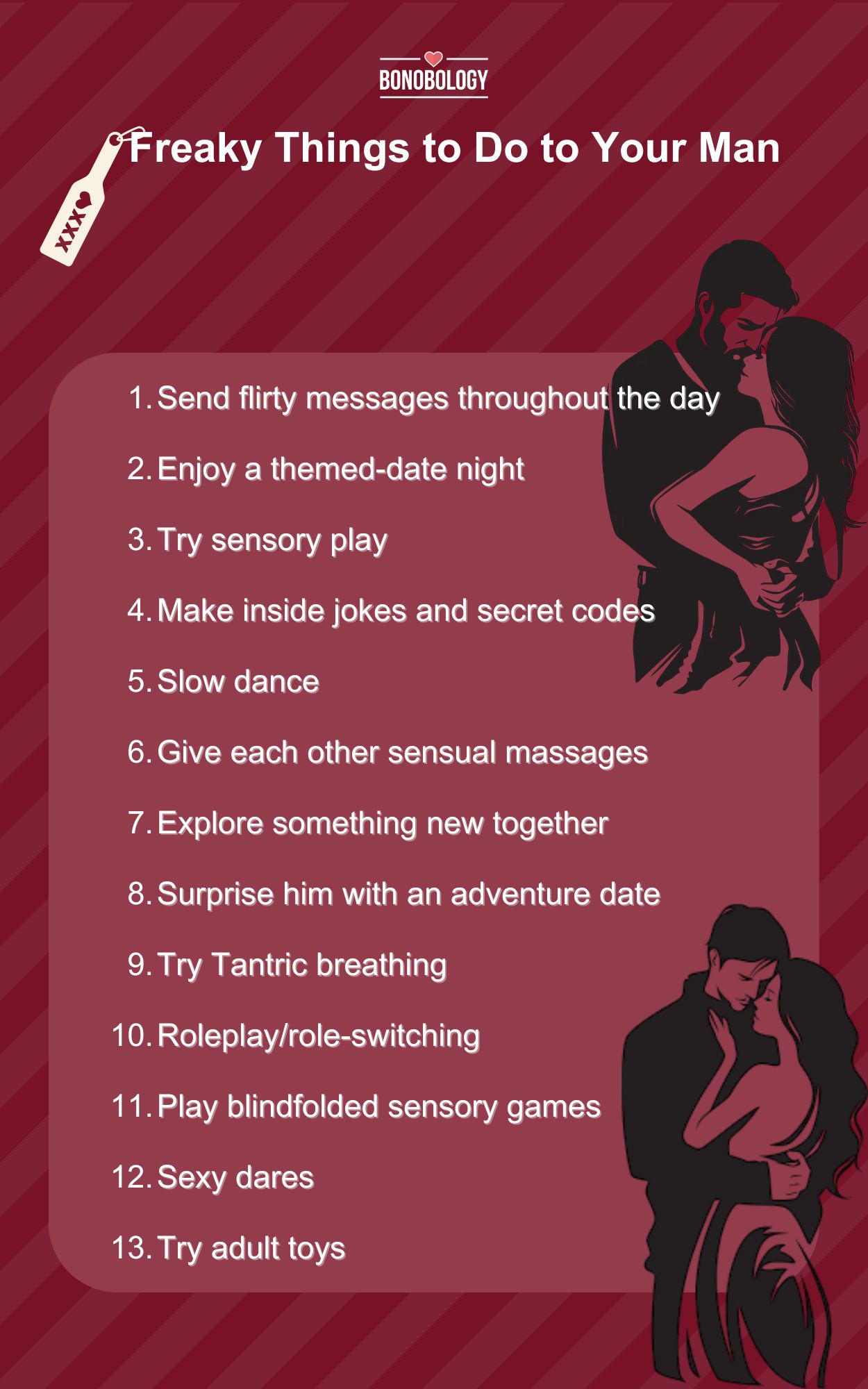 infographics of Freaky Things to Do to Your Man