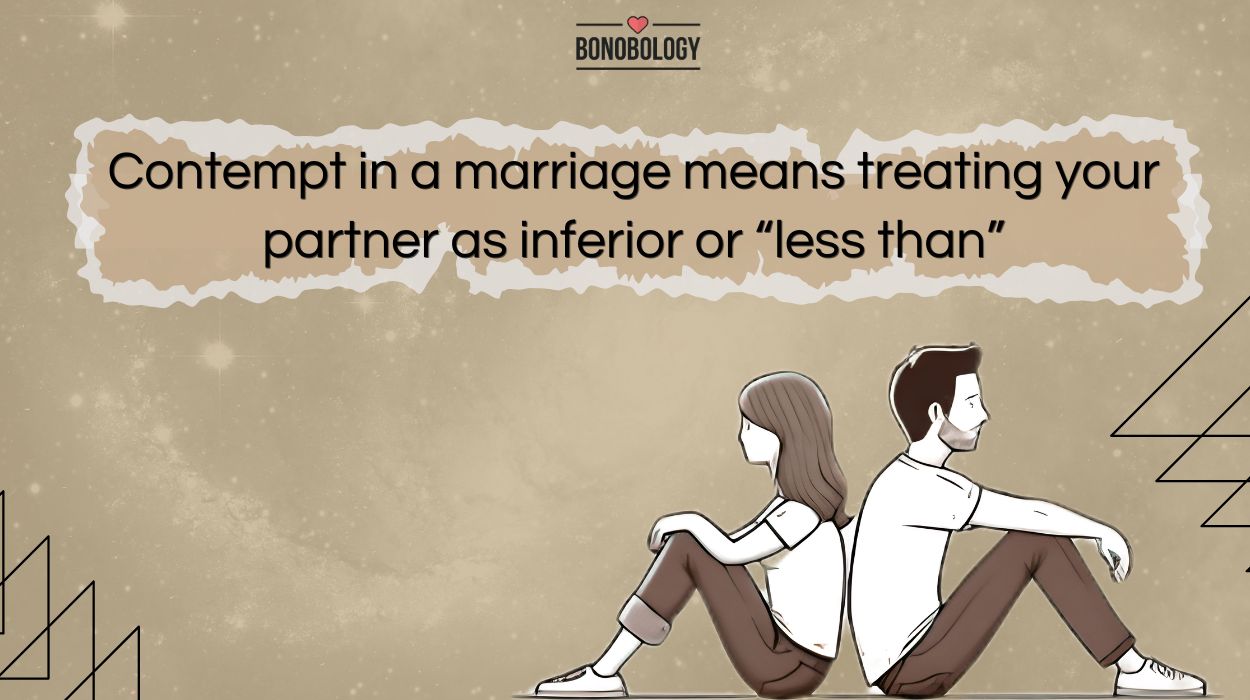 Contempt in a marriage